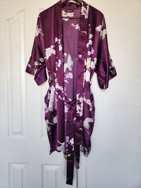 Old Shanghai Silk Kimono Cardigan Robe One Size (S-L)